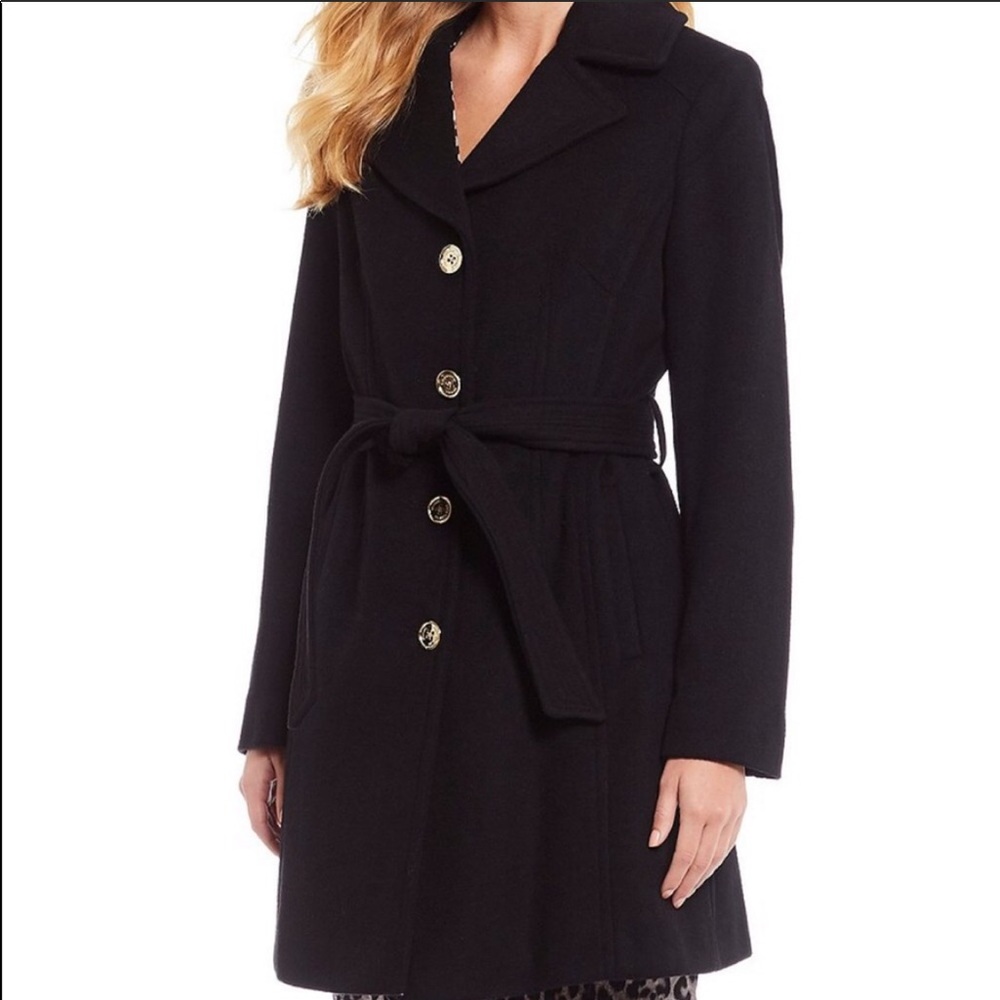 New! Michael Kors belted wool coat